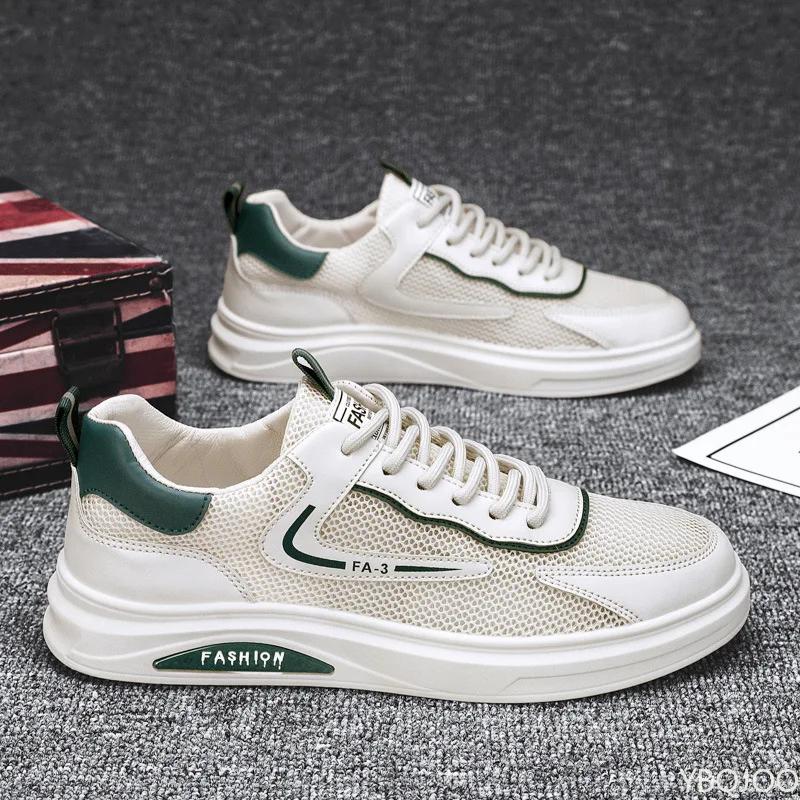 Fashion Men's 2025 New white Shoes Summer breathable mesh footwear Fashion hollow Sneakers Casual Wear resistant Trendy Shoes Zapatos