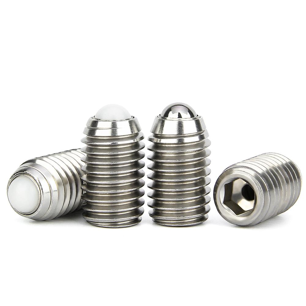 M6 M8 M10 M12 M16 Thread Stainless Steel/POM Ball Roller Bearing Hex Socket Spring Ball Plunger Grub Point Set Screw Bolt For Conveyor