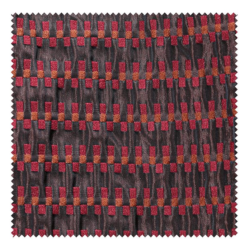 

Red Black Square Grid Jacquard Fabric 3D Texture Grain Plaid Woven Fabric for Suit Jacket Windbreaker Clothing DIY Sewing Cloth 100x137cm