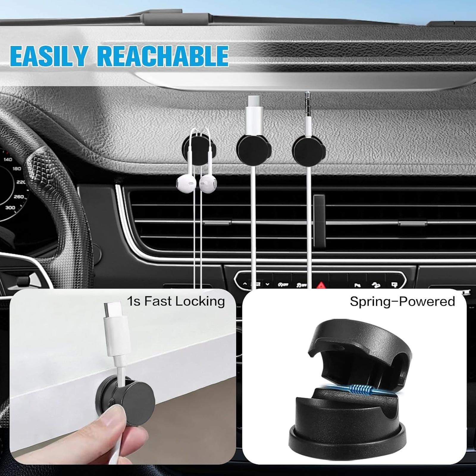 

adhesive cable organizer Cable Clip Cable Holder Wire clips Cord Cable Organizer for Home Under Desk Management One Size