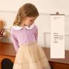 Classic Teddy Girls' Long-Sleeve Plaid Blouse with Peter Pan Collar