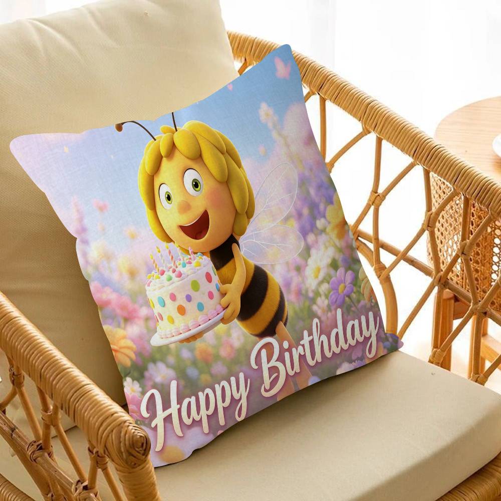 Cute Maya Bees Pillow Anime Pillow Sofa Bed Head Pillow Cover Cushion Cover Fashion
