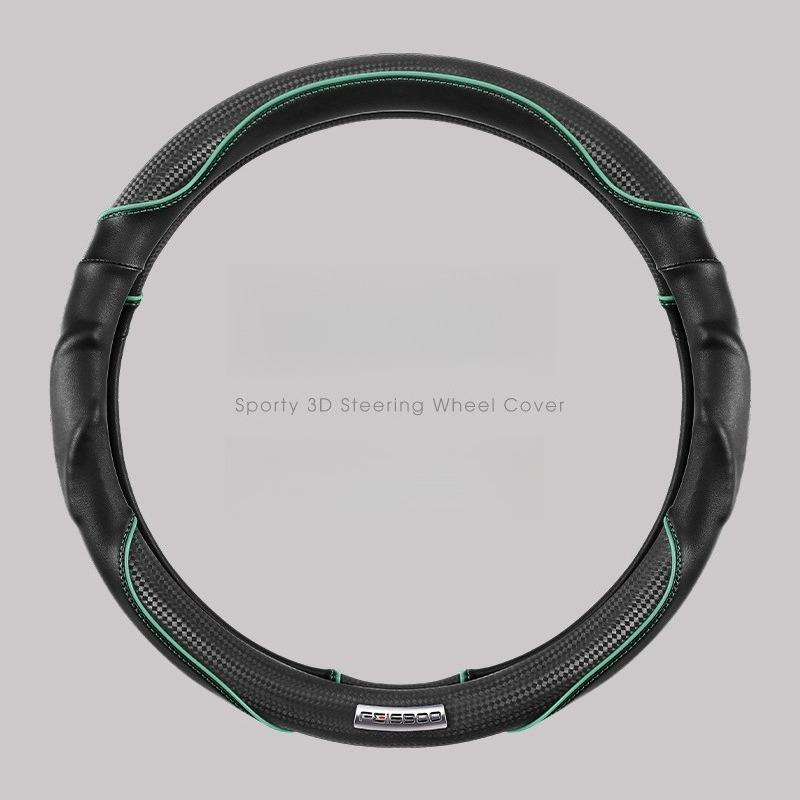 BFA1 Nappa Leather Car Steering Wheel Cover Universal Anti Slip Steering Wheel Covers Car Accessories Carbon Fibre Steering Covers