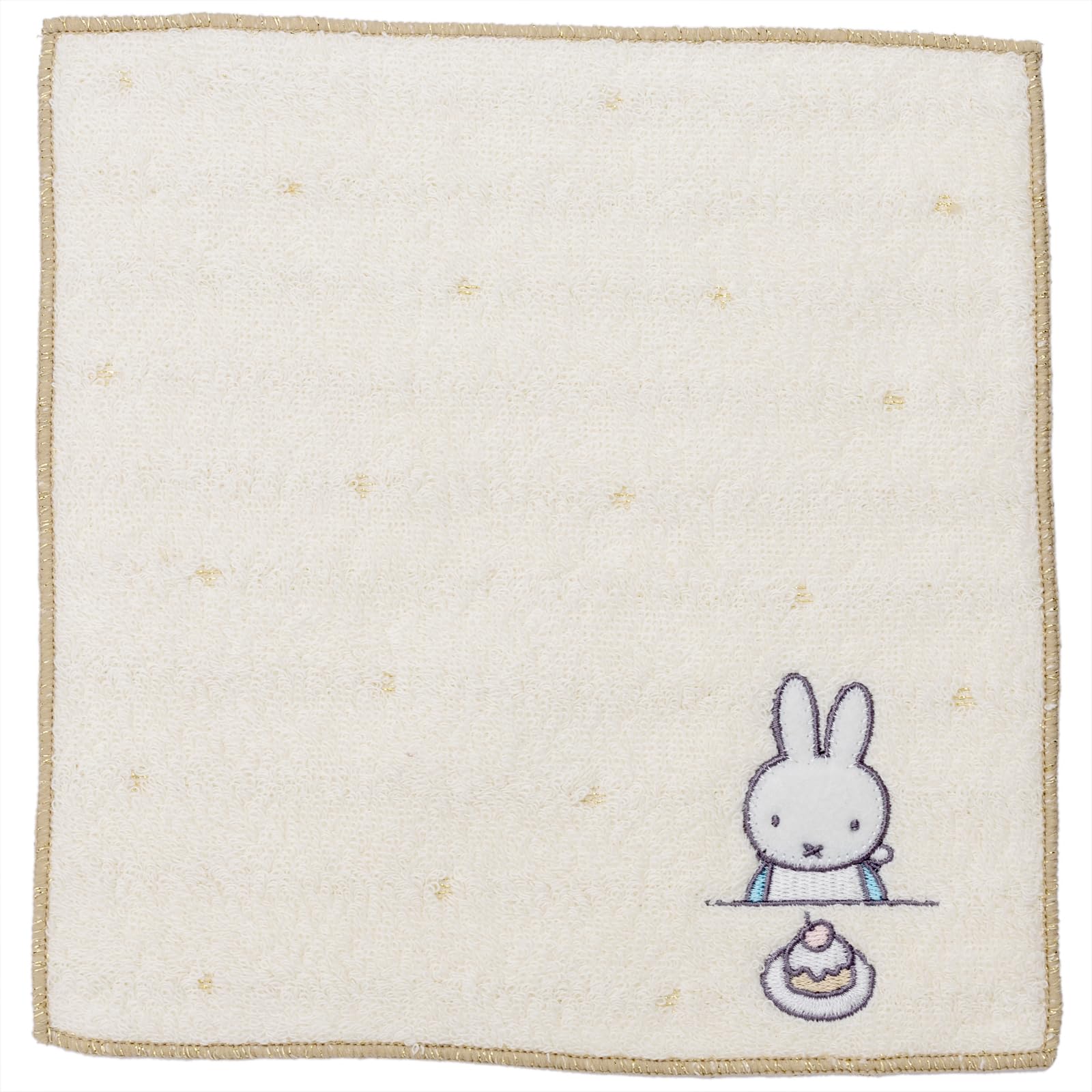 

nishikawa Miffy Mini полотенце ворс ткань 20см вышитый слоновая кость [Nishikawa]