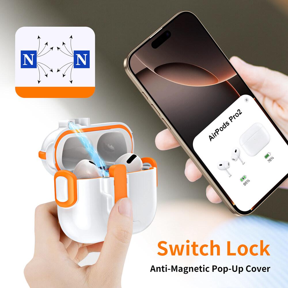 KEYSION Magnetic Automatic Switch Earphone Case for Airpods Pro 3 2 Hidden Phone Stand Shockproof Headphone Cover for AirPods 4