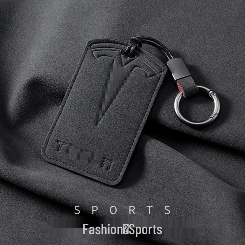 Tesla Key Card Holder for Model 3/Y - Stylish Suede Bag for Men and Women