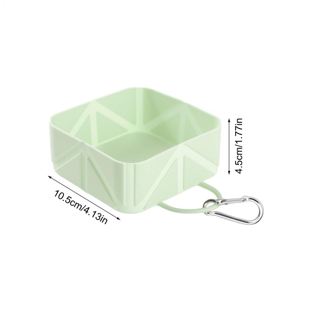 

Travel Dog Bowls Pet Folding Food Feeder 500ml Dog Waterer Feeder For Puppy Kitten Car RV Traveling Walking Hiking Beach Boat зелёный