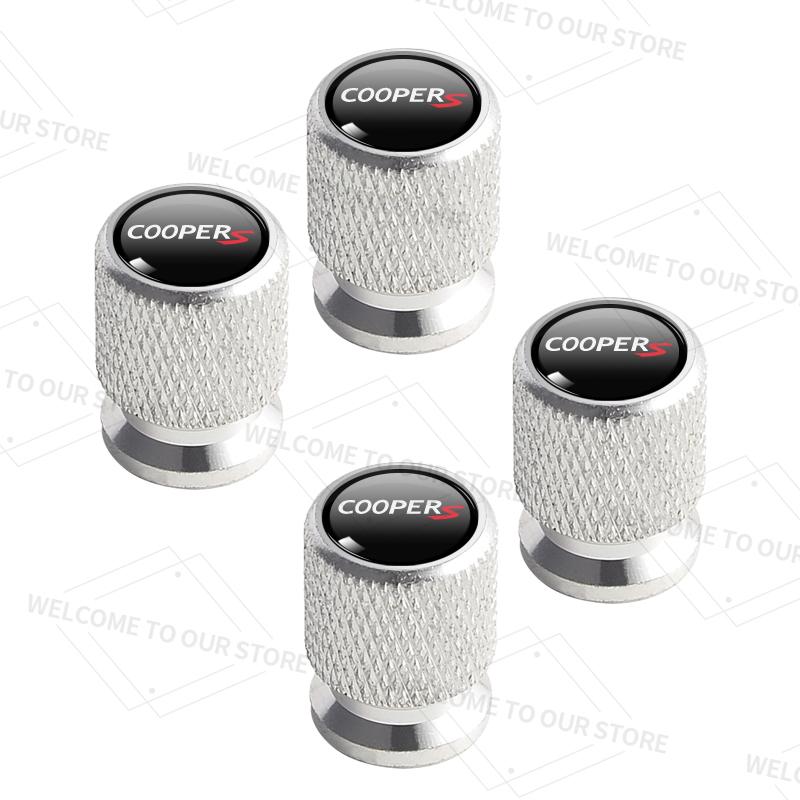 4pcs/1set For Mini JCW R50 R55 R56 Cooper S  John Cooper Works S Logo Car Valve Caps Wheel Tires Air Tyre Stem Protective Cover
