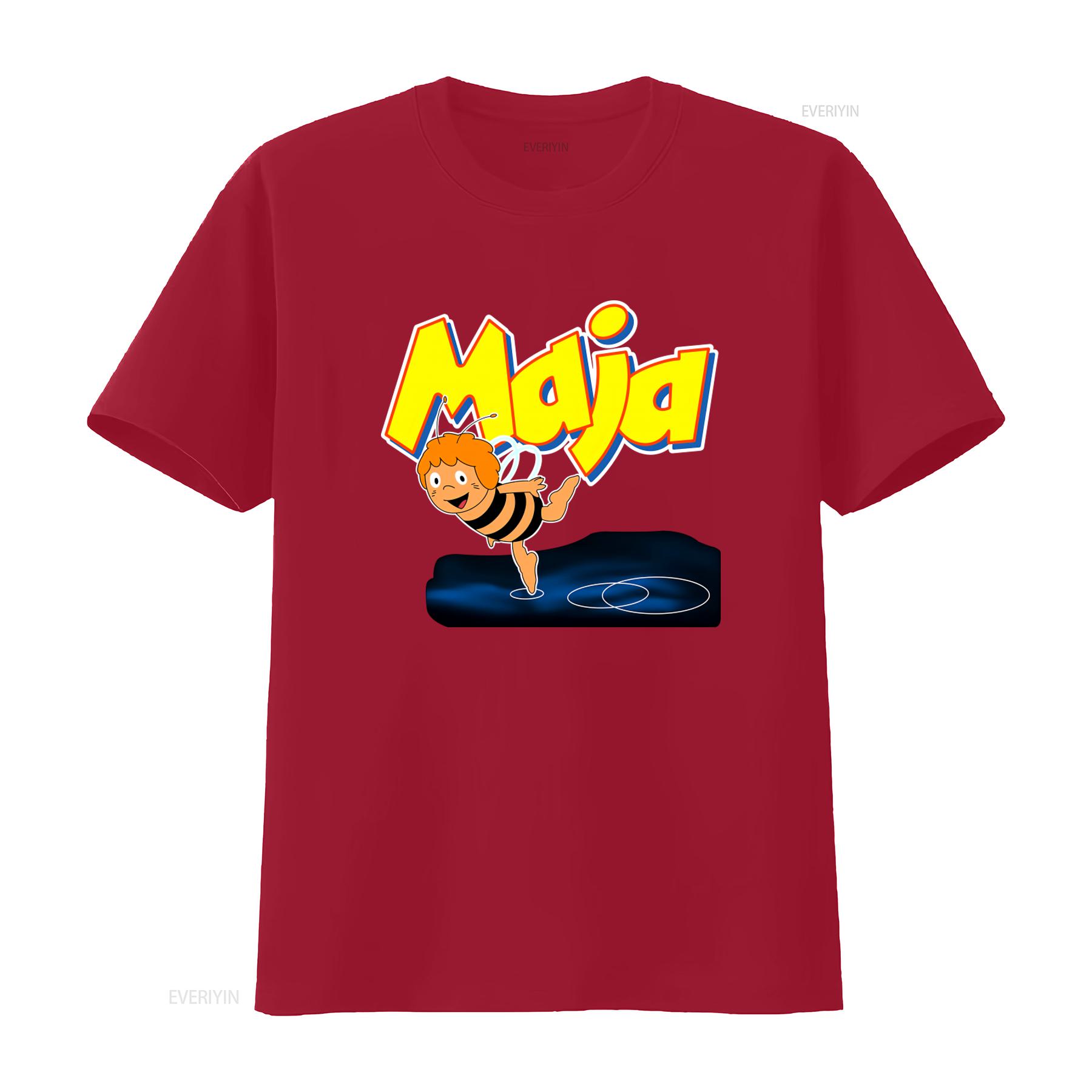 

Maja Biene German Vintage Kids Cartoon TV Show T Shirt for Boys Girls vintage Washed Casual Soft Stretched Slightly graphic S