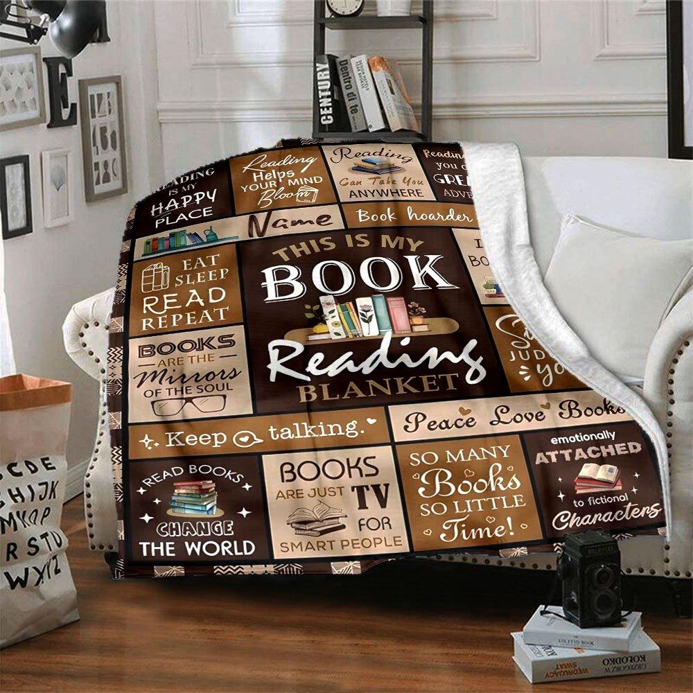 Reading Themed Home Customize Your Name Blankets Soft And Cozy For All Seasons Perfect For Picnics Sofa Office Bed Living Room Ideal Gift For Friends