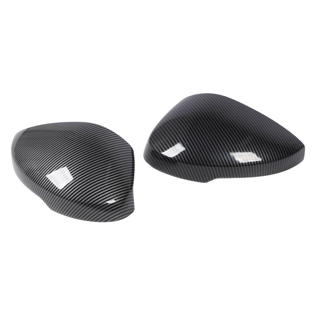 1 Pair Side Mirror Cap Cover Left Right Carbon Fiber Style Protective Weather Resistant Rear View Wing Mirror Housing