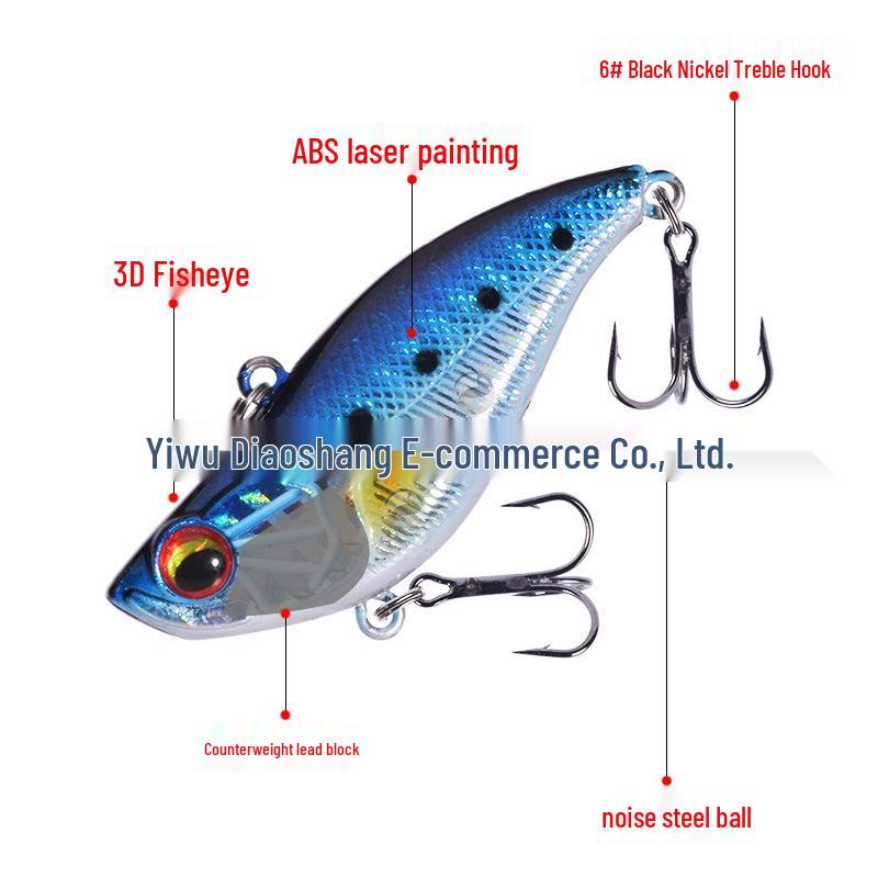 Hochgewichtiges vibrierendes Köder mit klingenden Perlen für weite Würfe und Schwimmen in voller Tiefe.