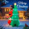 6.89FT Inflatable Toy Christmas Tree Decoration Set Santa Penguin Gift Box Xmas Yard Supplie LED Xmas Home Ornament Festive Gift
