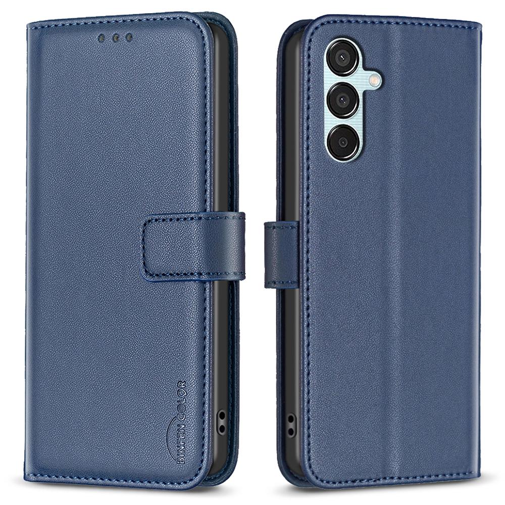 BINFEN COLOR BF17 For Samsung Galaxy M15 5G Case Magnetic Closing Drop-proof Phone Wallet Cover
