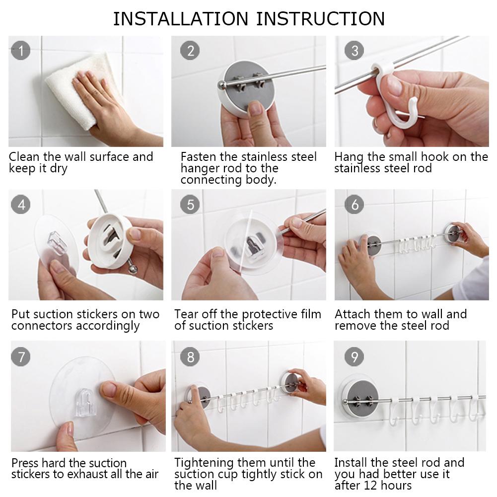 Suction Cup Hooks Heavy Duty Vacuum Hook Towel Hook Rack Towel Bar Hold