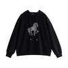 Chuyu Damen Graphen Thermisches Pferdepatch Stickerei Hoodie