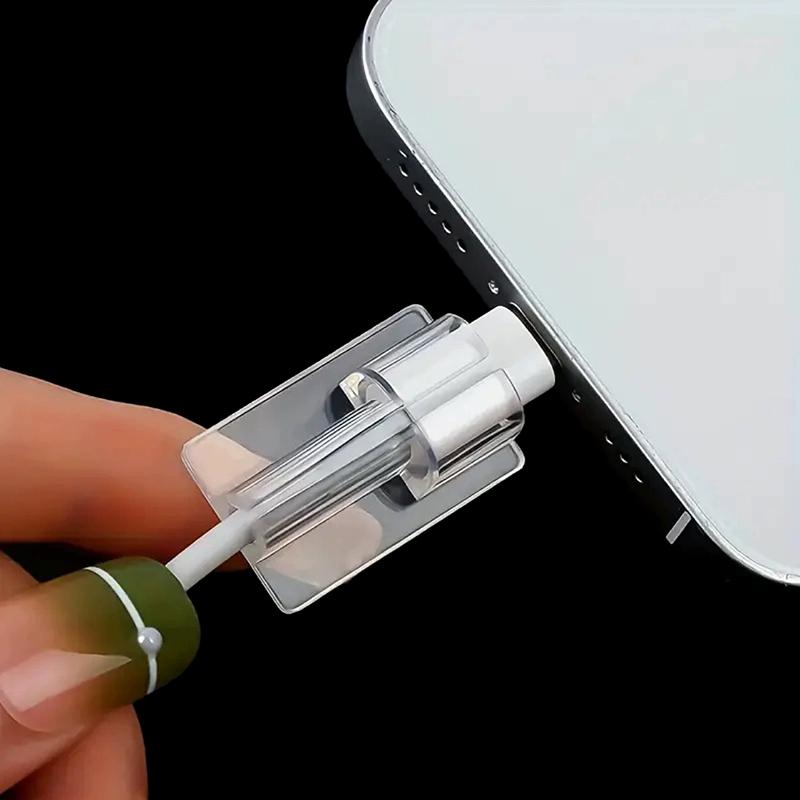 10Pcs Soft Silicone Charger Cable Winder Cable Protector Sleeve For Phone Data Cord Clear Case Clip