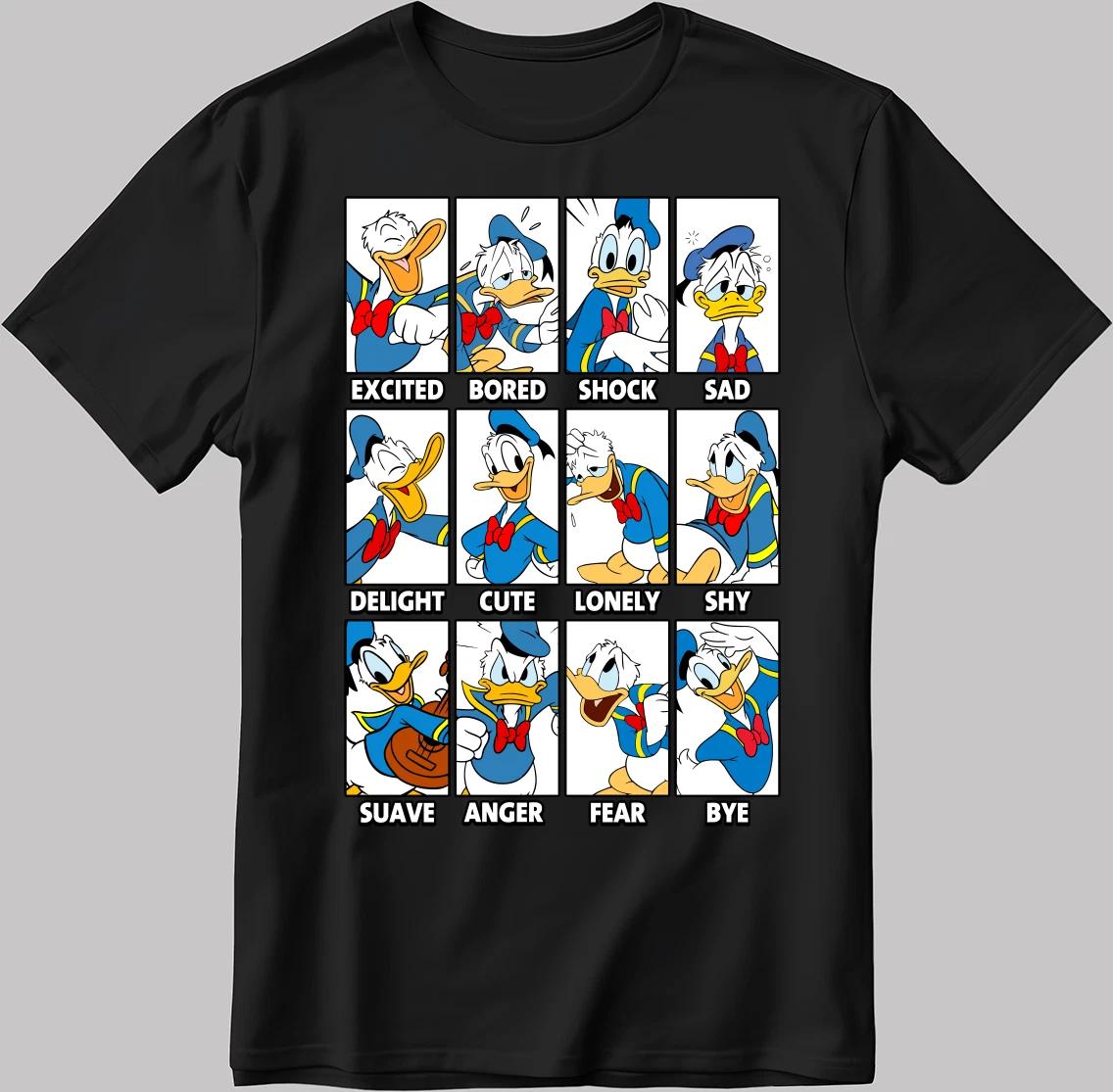 Donald Duck Disney Moods Short Sleeve W/B Men / Women T Shirt C540 S