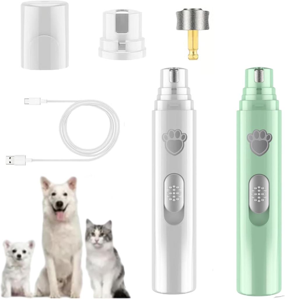 2-Speed 3-Mode Portable Electric Pet Nail Grinder, USB Rechargeable Cat Dog Claw Trimmer for Small Medium Large Pets