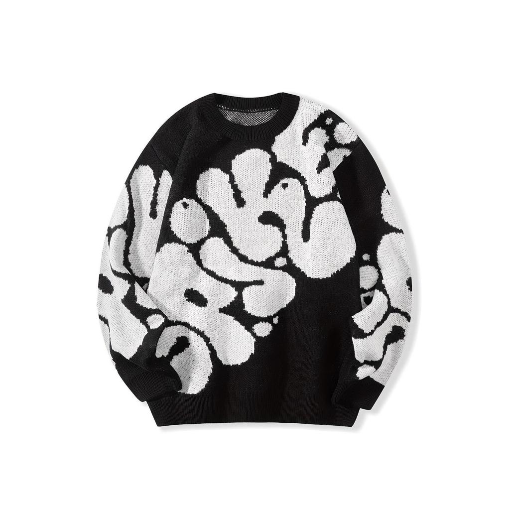 Retro dopisní trend pletený pulovr: Ležérní svetr v korejském stylu na podzim/zimu