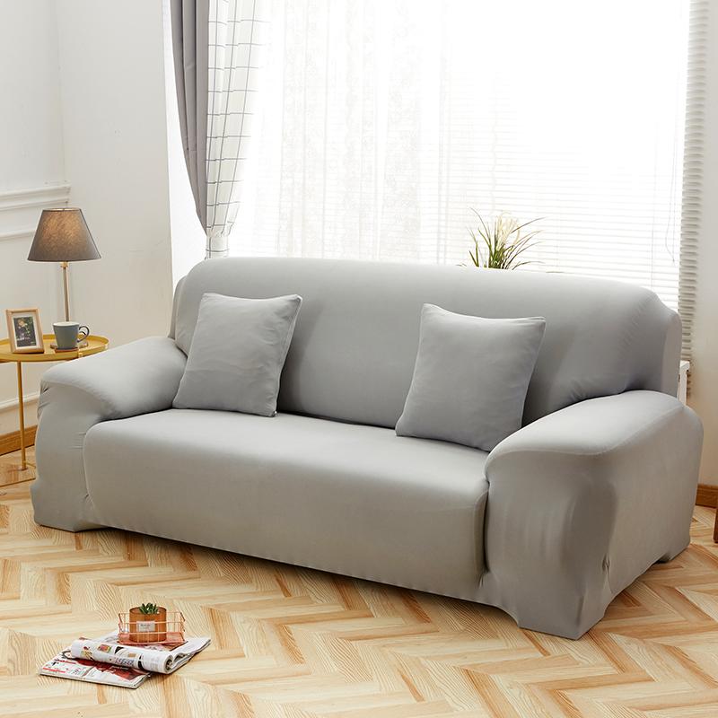 High Elasticity Faux Milk Silk Solid Colour Sofa Cover Easy To Install Pet Stain Resistant Fabric Soft And Skin Friendly