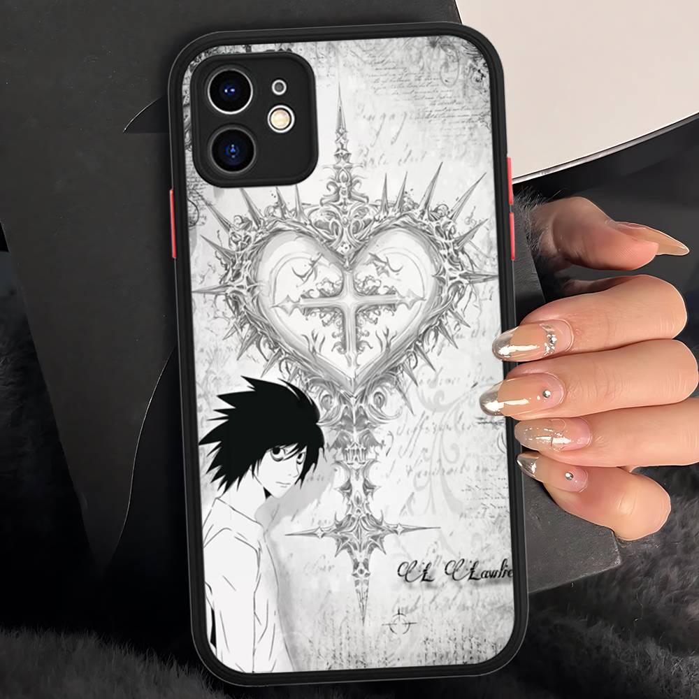 

D-Death Note For IPhone 16 15 14 Plus 13 12 11 Pro Max X XS MAX Translucent Matte Shockproof Cover iphone 15 plus