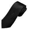 [Michiko London] KOSHINO Black Tie, Formal, Black, Ceremonial, Funeral, Memorial Service, Brand, Satin Weave, Plain, Slim Tie, 7cm, Silk Blend,