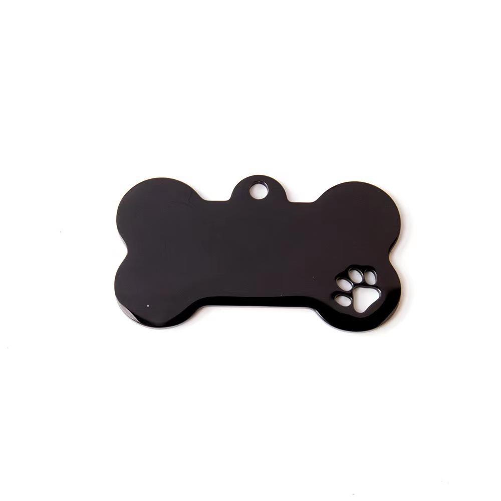 Gravierte Haustier-Namensmarke aus Titanstahl für Hunde & Katzen - Samojede Design