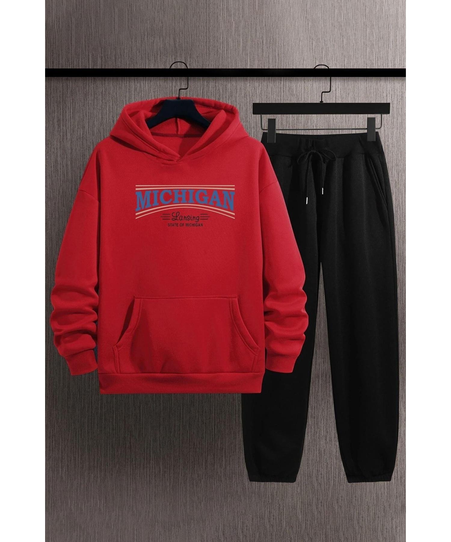 

Спортивный костюм унисекс специального дизайна с принтом «Мичиган» сверху и снизу