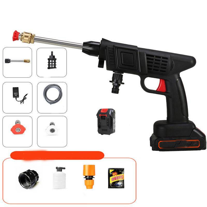 10000 mAh Akku-Hochdruckreiniger Sprühwasserpistole Autowaschdruck-Wasserdüsen-Reinigungsmaschine 96VF