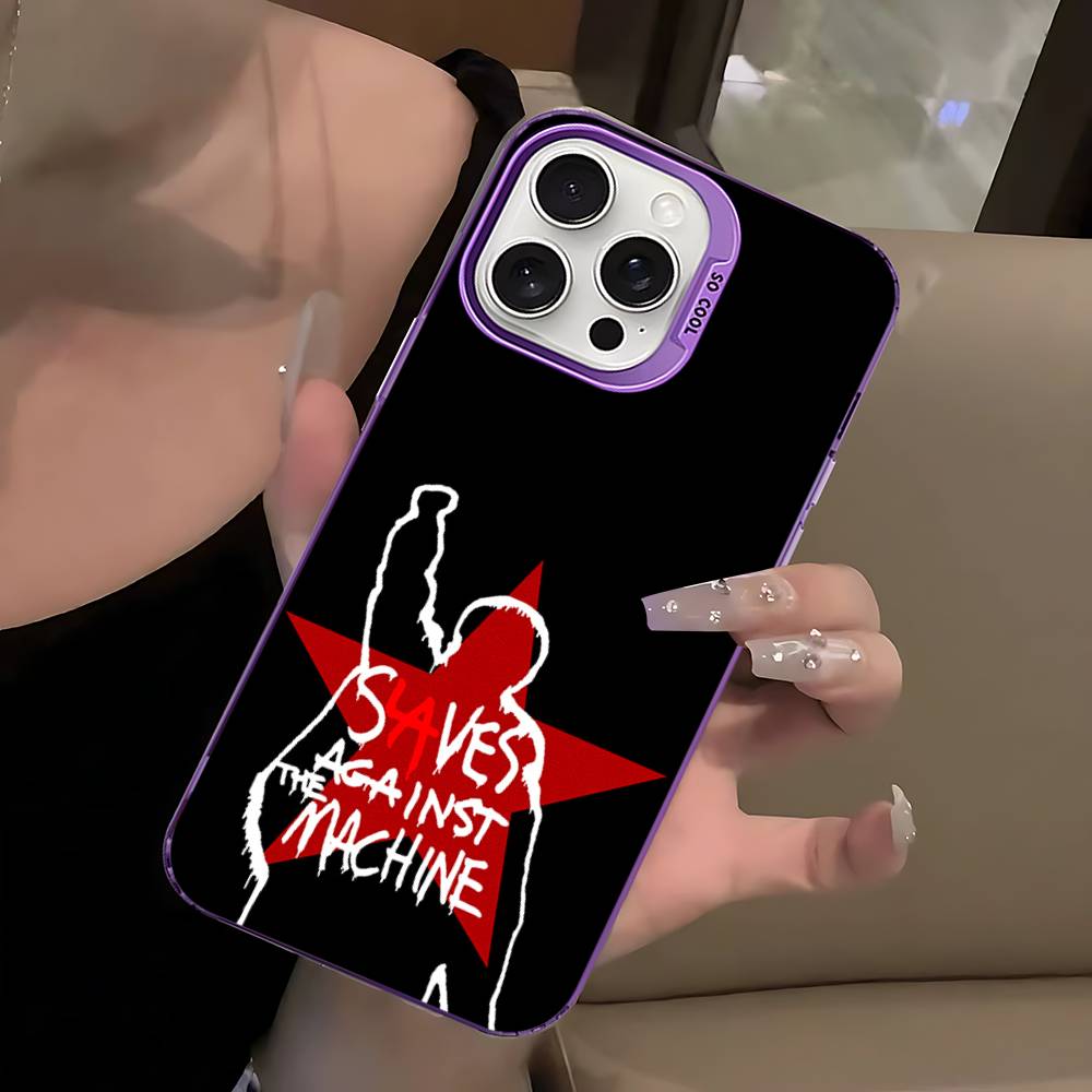 R-Rage A-Against T-The M-Machine Band Phone Cover For IPhone 16 15 14 13 12 11 17 Pro Max Plus Color Silver Shell