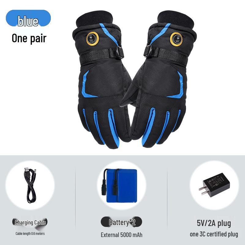 Rechargeable Heated Gloves for Men & Women - Ideal for Winter Cycling, Motorcycle Riding & Food Delivery