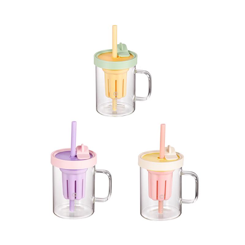 Fuguang Colorful Straw Glass Cup