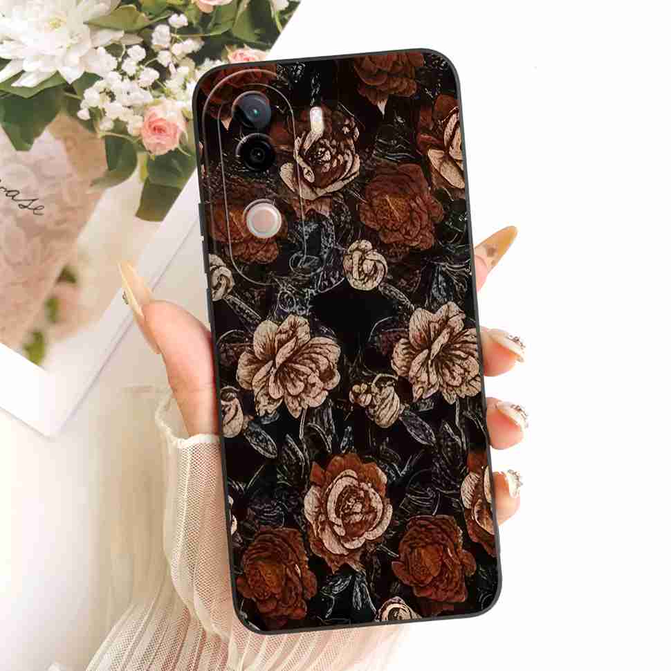 For vivo V40e 5G Case Cute Cat Cream Flower Silicone Back Cover For Vivo V 40e VIVO V40E 5G V2403 Phone Cases Bumper Fundas