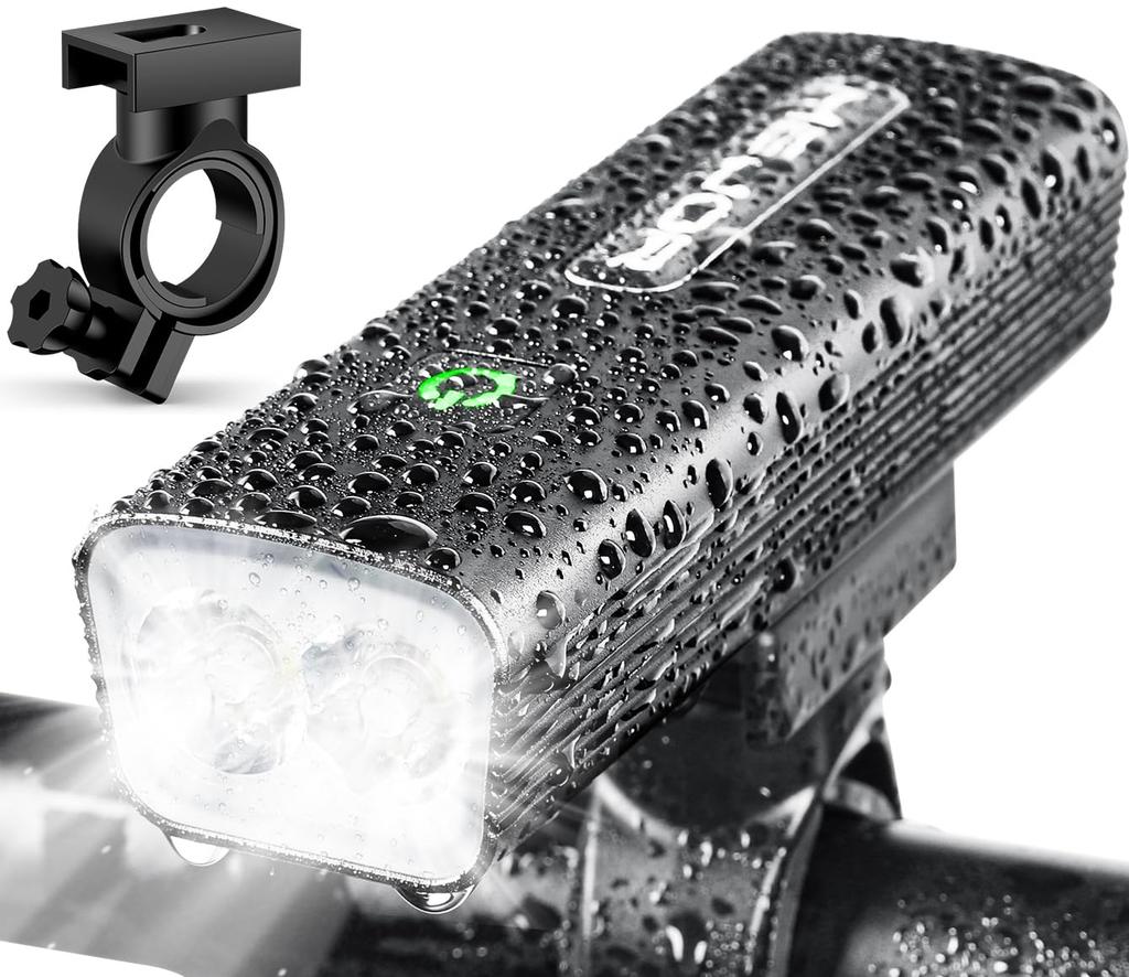Rechargeable Bicycle Light 3600mAh Mobile 5 IPX5 Small LED Wide Easy Can Also Be Used As a Perfect for Night Power and PSE Certified [2200 Lumens,