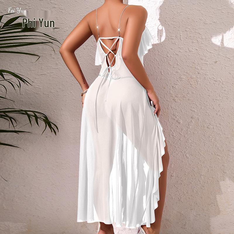 Elegantes Damen-Netzkleid mit offenem Rücken - Sexy & Verführerische Abendgarderobe