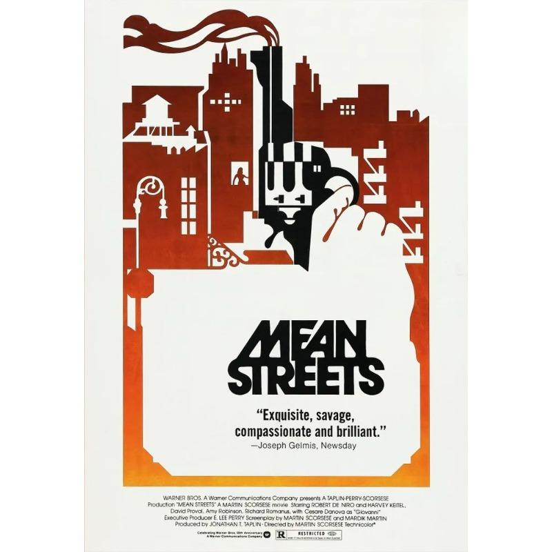 Mean Streets 1973 Movie Metal Poster, Vintage Crime Film Wall Art 30x20cm