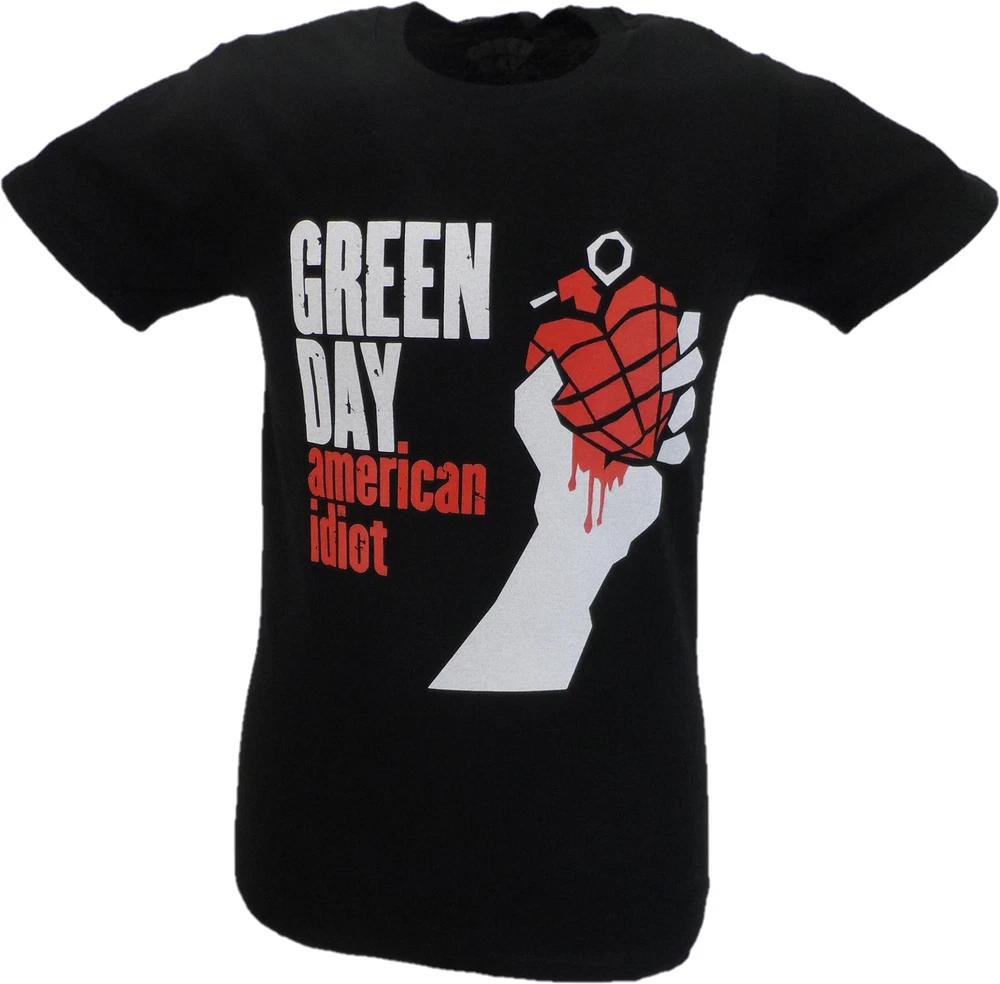 Unisexs Black Official Green Day American Idiot T Shirt S