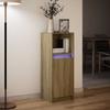 Vidaxl Szafka Z Led, Dąb Sonoma, 38X34X100 Cm, Materiał Drewnopochodny
