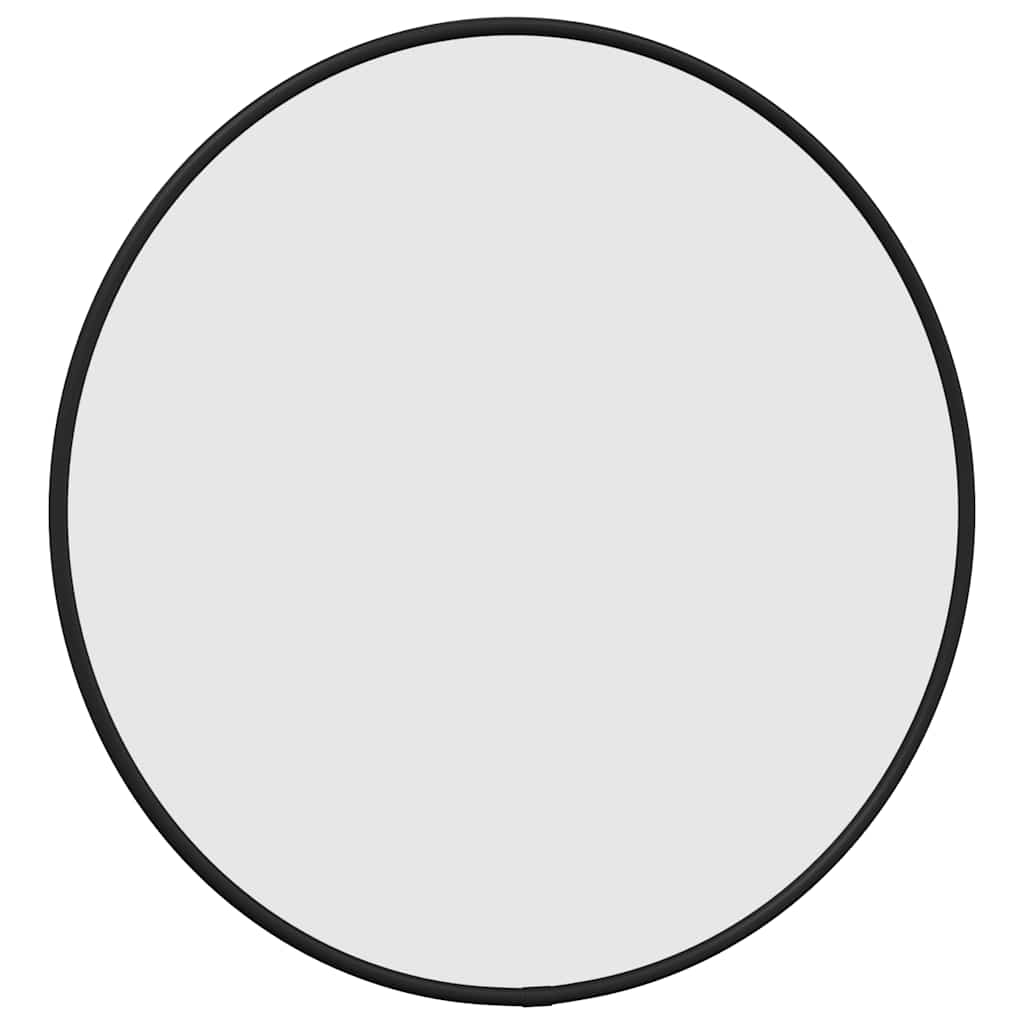Vidaxl Wall Mirror, Black, Ø 40 Cm, Round
