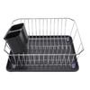 Dish Drying Rack Iron Dish Drainer Rack with Utensil Holder for Kitchen Counter Sink Spoons and Forks