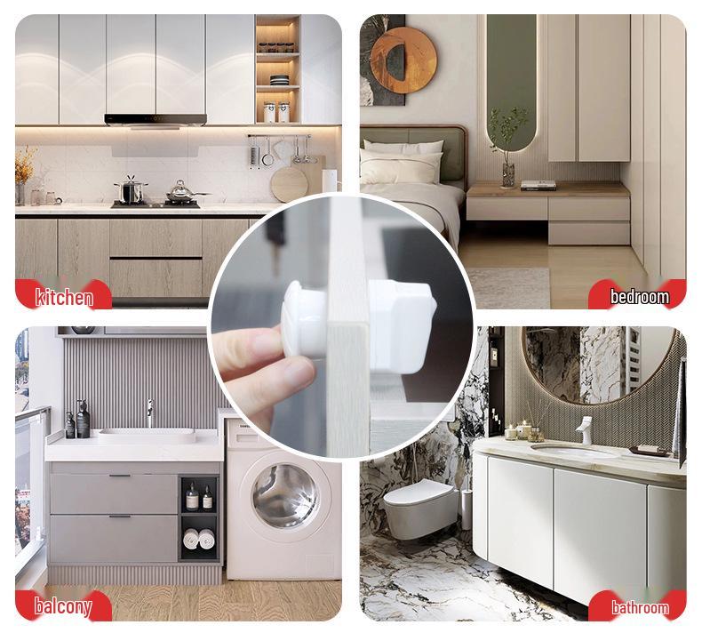 Child Safety Invisible Magnetic Lock for Cabinets & Drawers