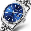 Top brand new high-end fashion men's watch calendar luminous waterproof nail wrist watch