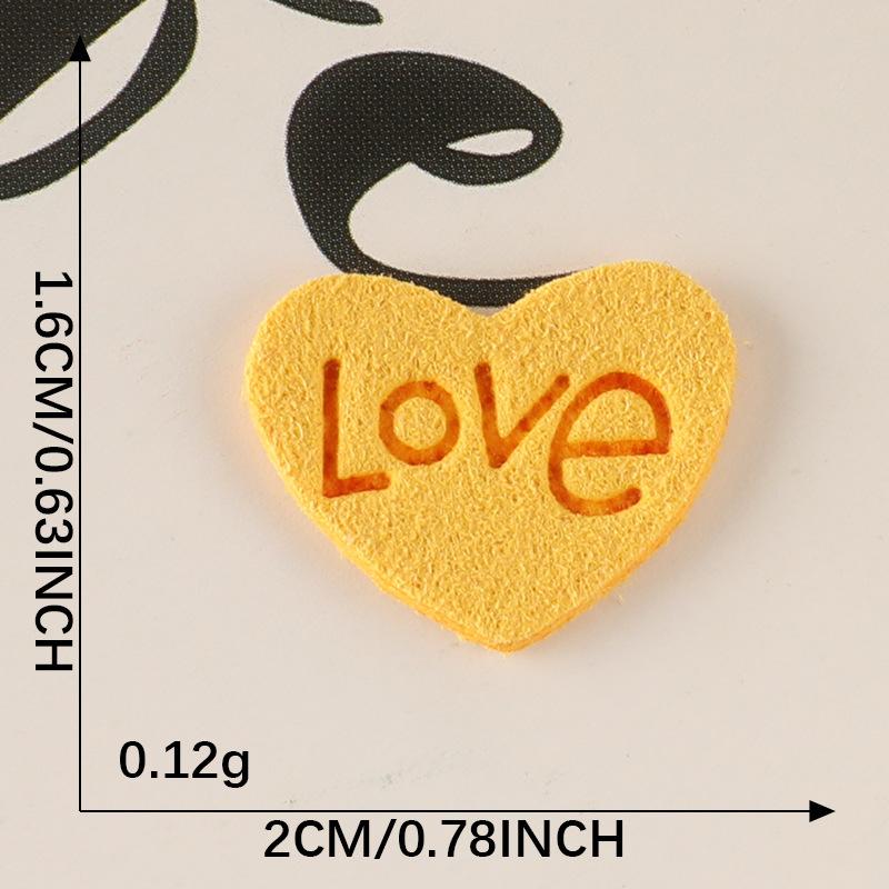 10Pcs/Bag Clothing Accessories Love Letter Leather Label Handbook Diy Embroidery Patch Printed Fabric Label Logo