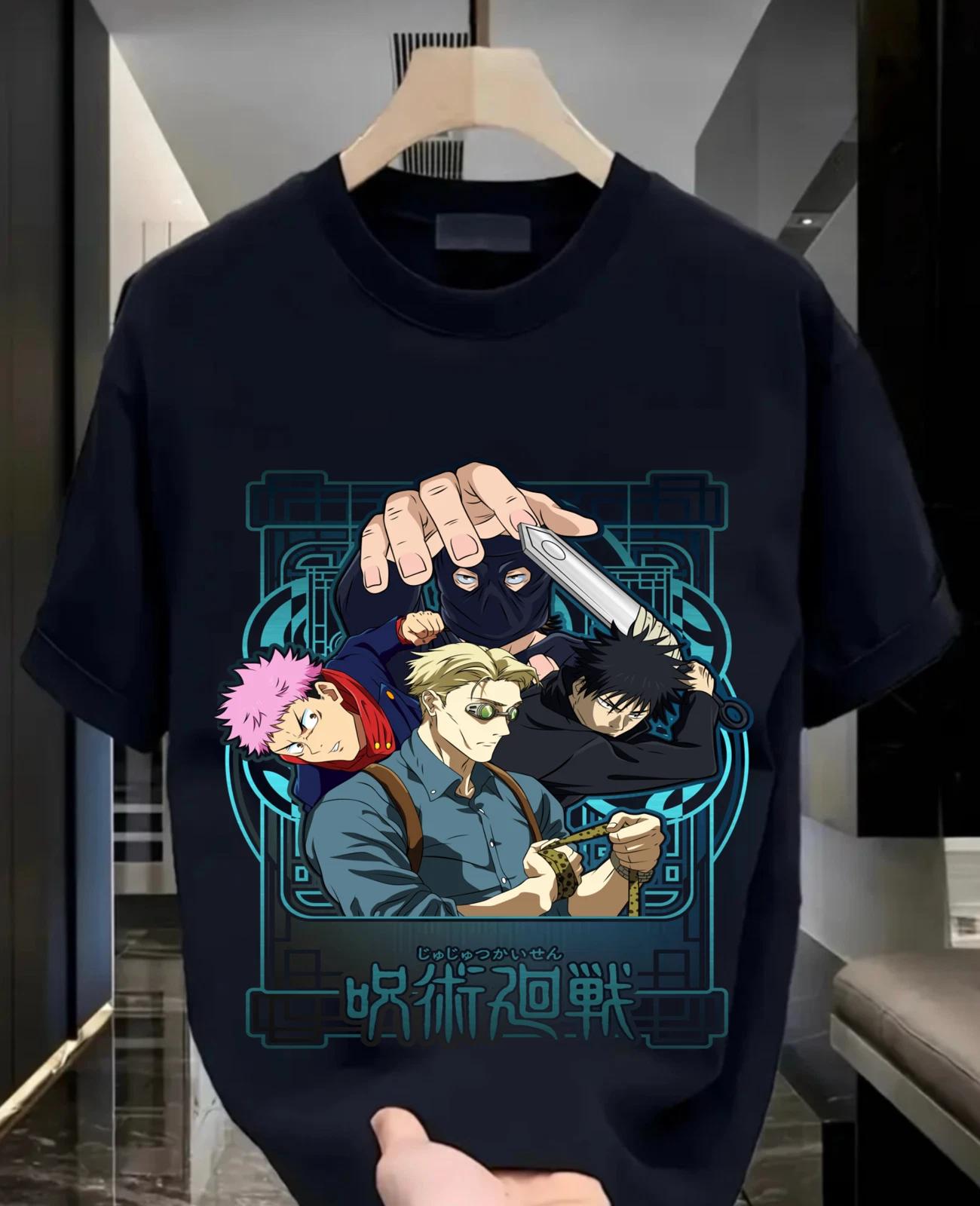 Футболка Yuji Itadori Aoi Todo Jujutsu Kaisen, подарочная эксклюзивная черная рубашка, все размеры M