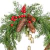 Door Front Wreath Artificial Flowers Garland Festive Christmas Holiday Wall