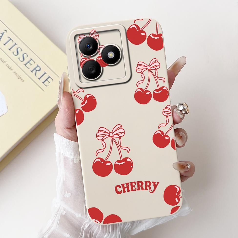 For Realme C61 RMX3939 RMX3930 C63 RMX3939 Case For Realme C63 Cover Luxury Fashion Flower Kawaii Girl Cute Cat Shockproof Shell