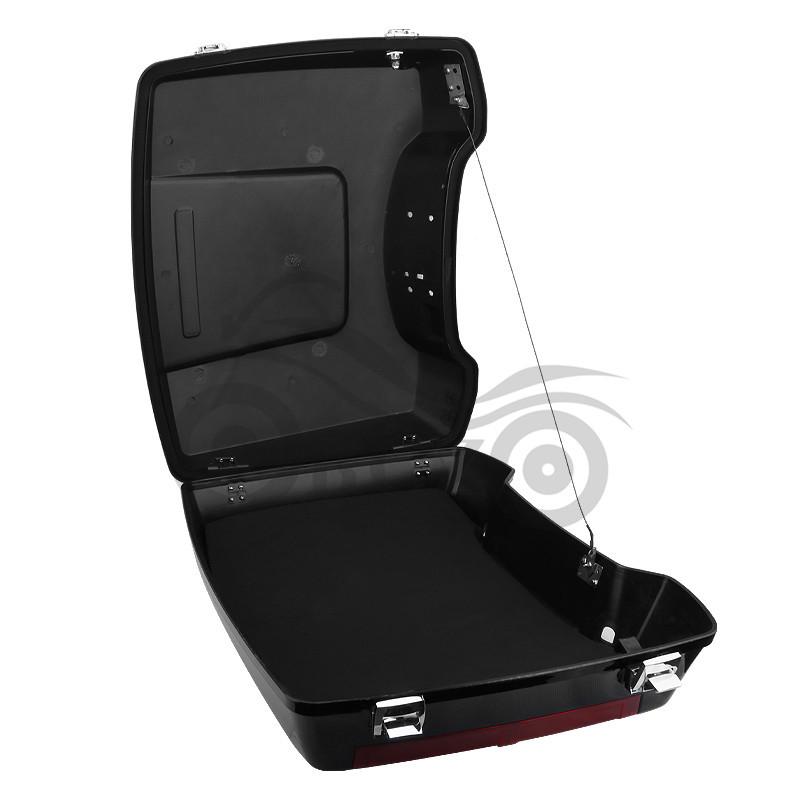 Harley Cruiser Motorcycle Rear and Side Storage Boxes - Black