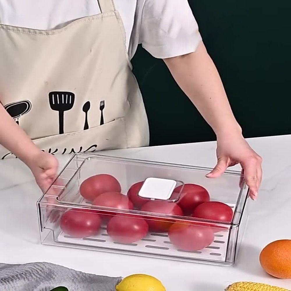Food-grade Drawer-type Fresh-keeping Box Plastic Meat Frozen Box NEW Finishing Storage Box  Kitchen