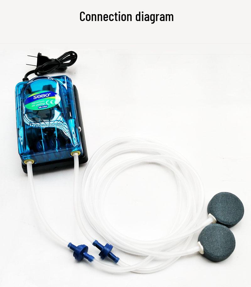 Songbao Aquarium Oxygen Pump SB248A348A: Single/Double Hole Fish Tank Aerator for Small Fish Farming.